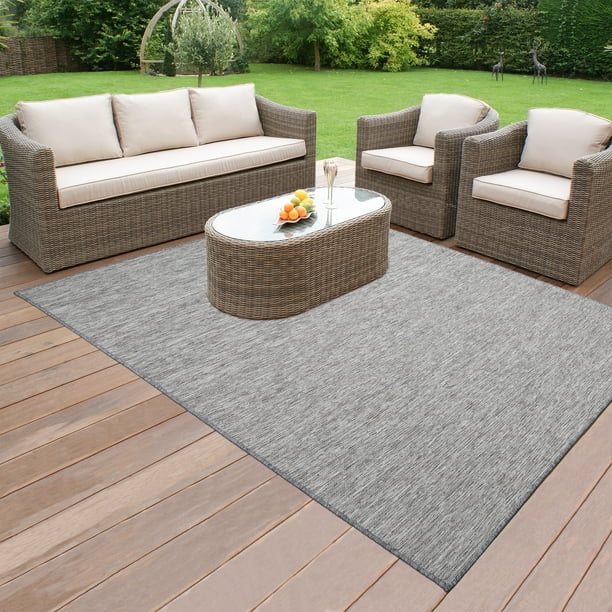 Gray Ottomanson Sundance Collection Reversible Outdoor Area Rug 5'3 X 7'3 Gray Ottomanson Sundance Collection Reversible Outdoor Area Rug 5'3 X 7'3
